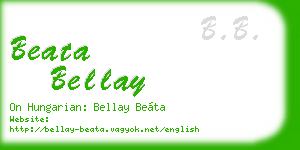 beata bellay business card